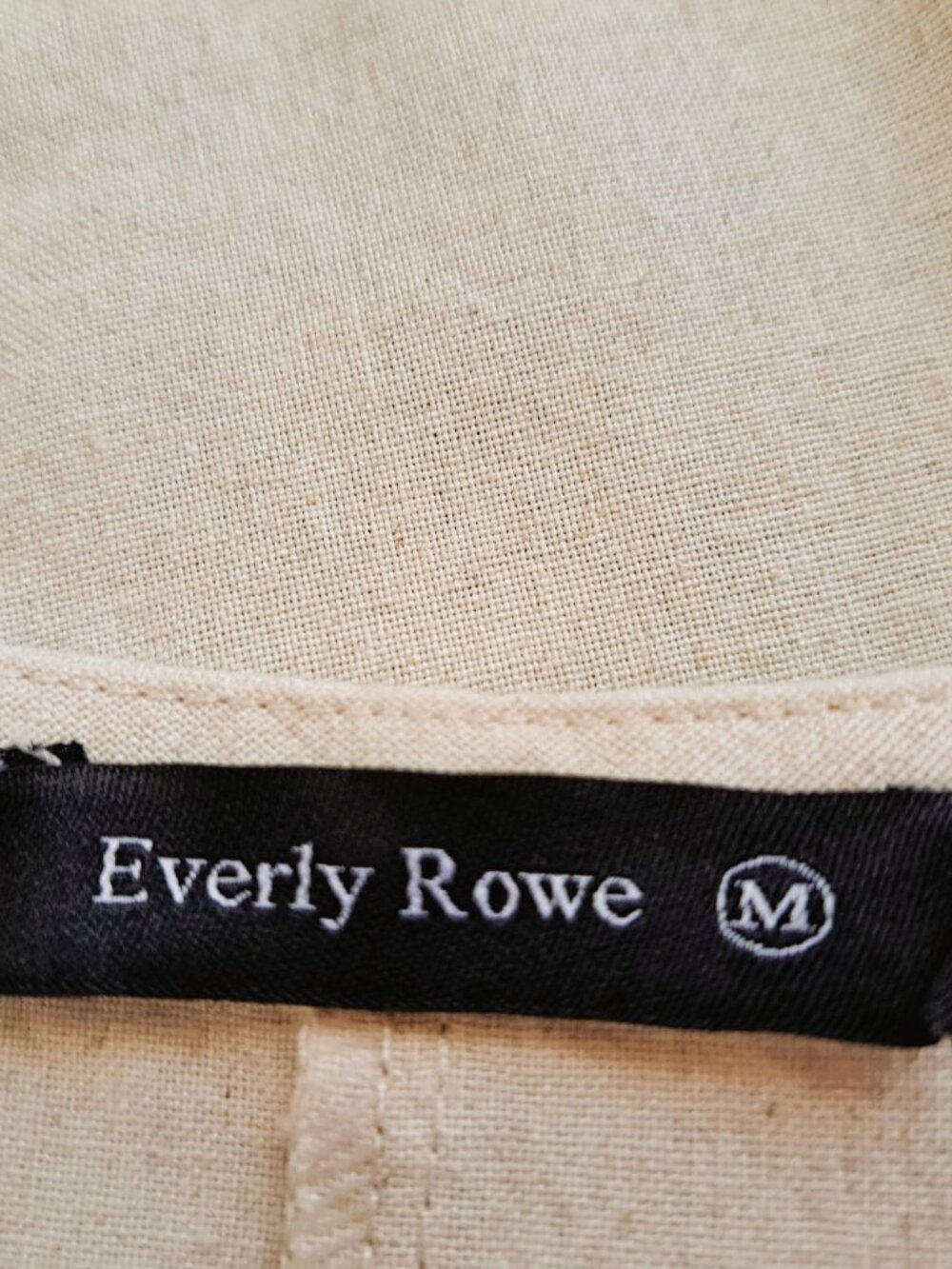 Everly Rowe Women's Linen Blend Vest Cream Color Size M - Picture 3 of 6